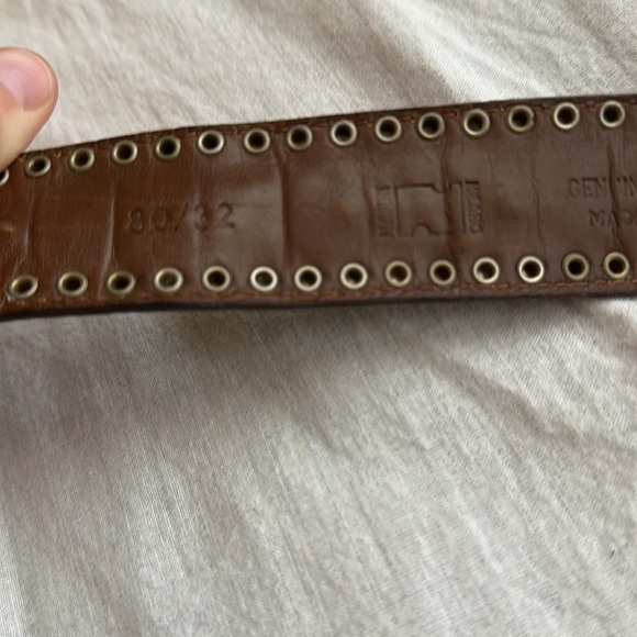 Vintage Nanni Milano Ornate Leather Belt Made in Italy main image 5